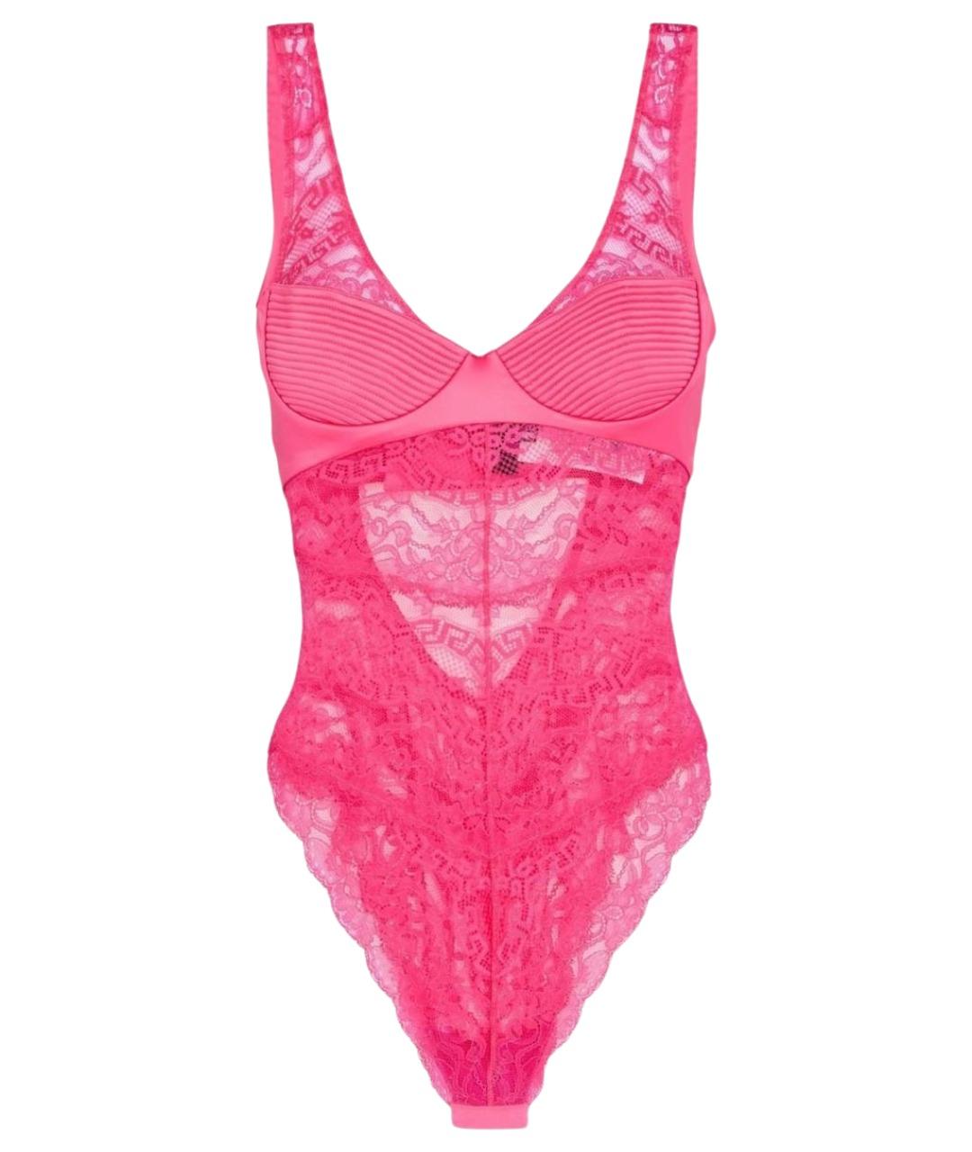 VERSACE Розовое полиамидовое боди, фото 1