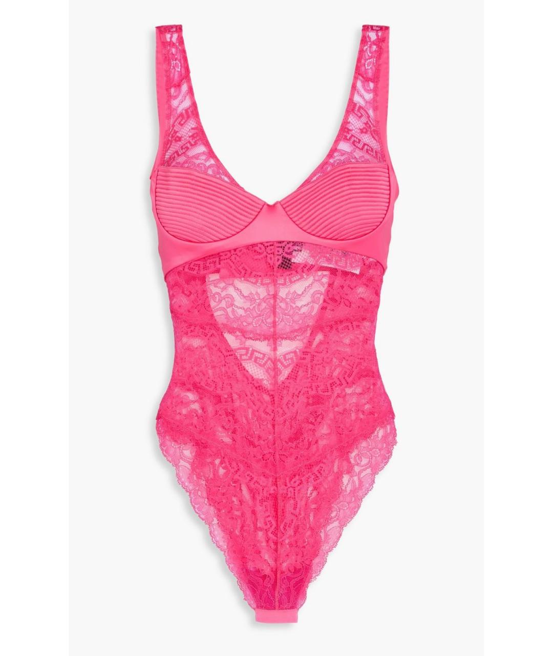 VERSACE Розовое полиамидовое боди, фото 9