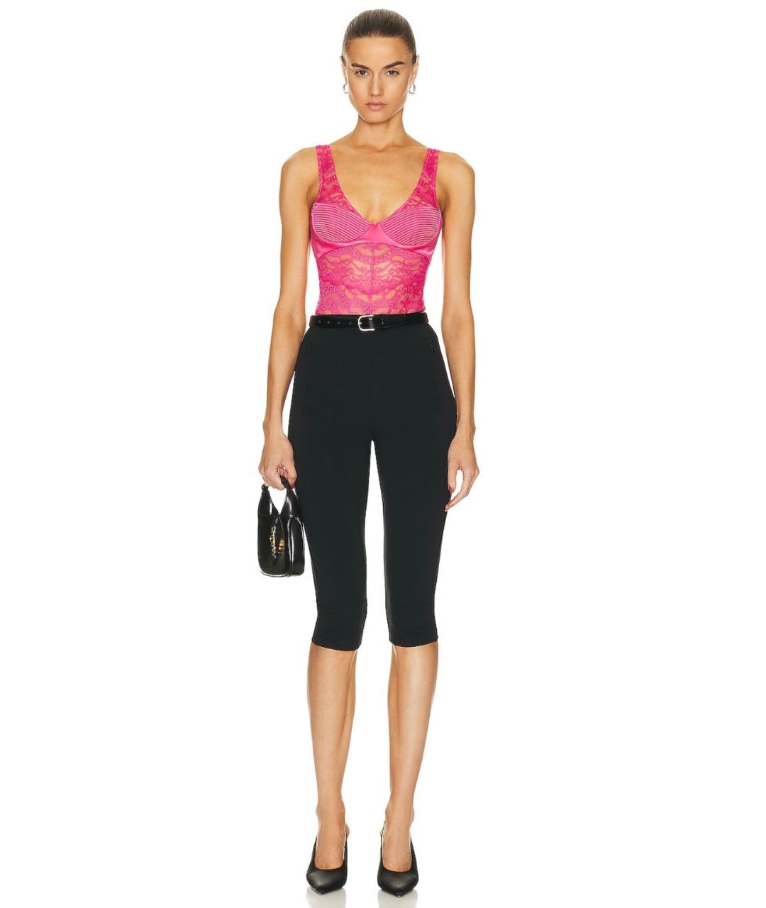 VERSACE Розовое полиамидовое боди, фото 8