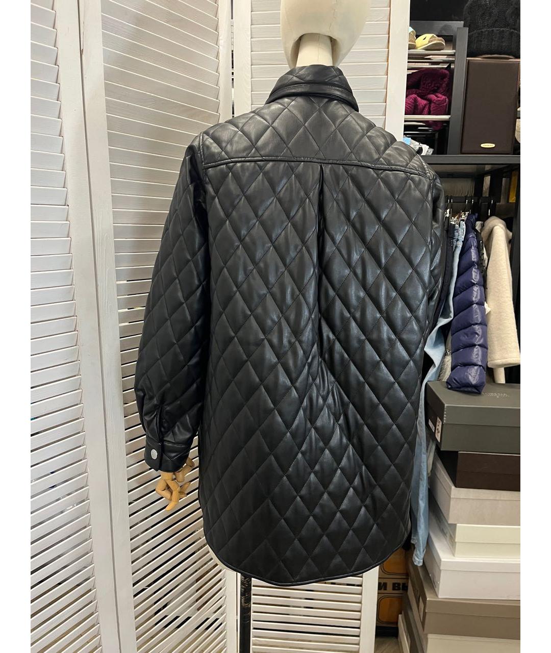 MAJE Черная синтетическая куртка, фото 3