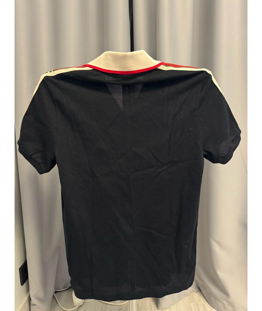 GUCCI Черное поло с коротким рукавом, фото 2