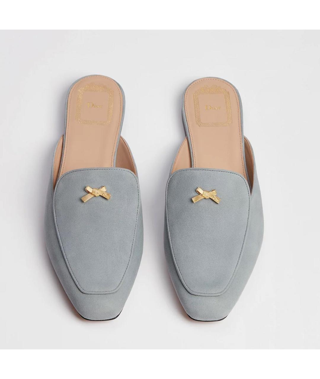 CHRISTIAN DIOR Голубые мюли, фото 2