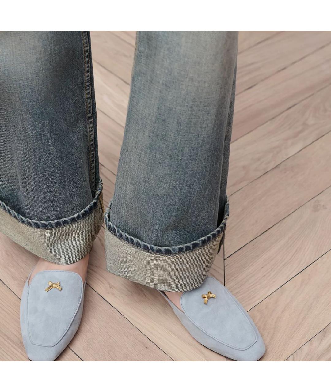 CHRISTIAN DIOR Голубые мюли, фото 3