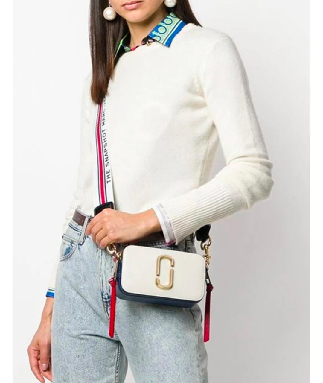 MARC JACOBS Белая кожаная сумка через плечо, фото 8