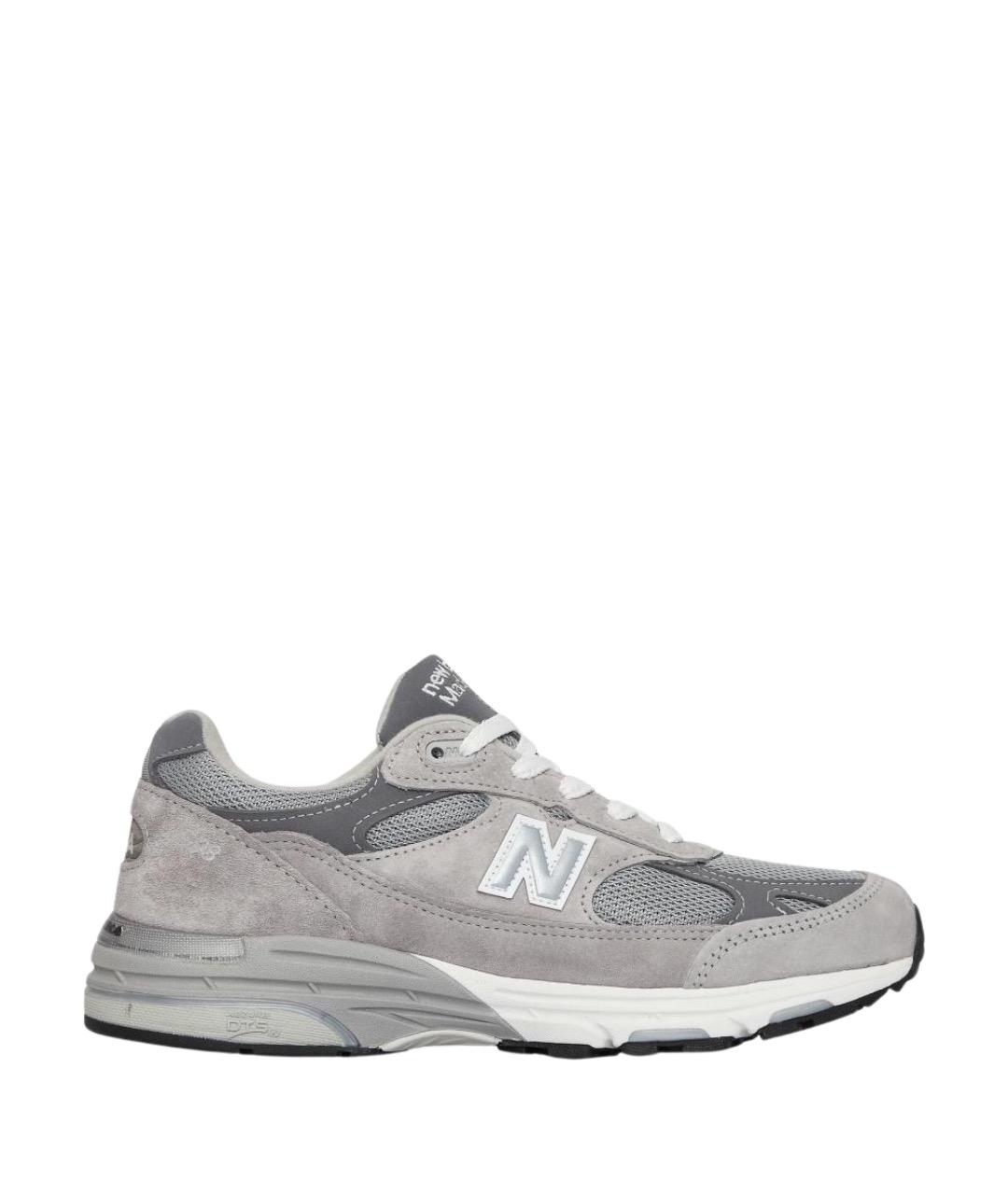 NEW BALANCE Серые кожаные кроссовки, фото 1