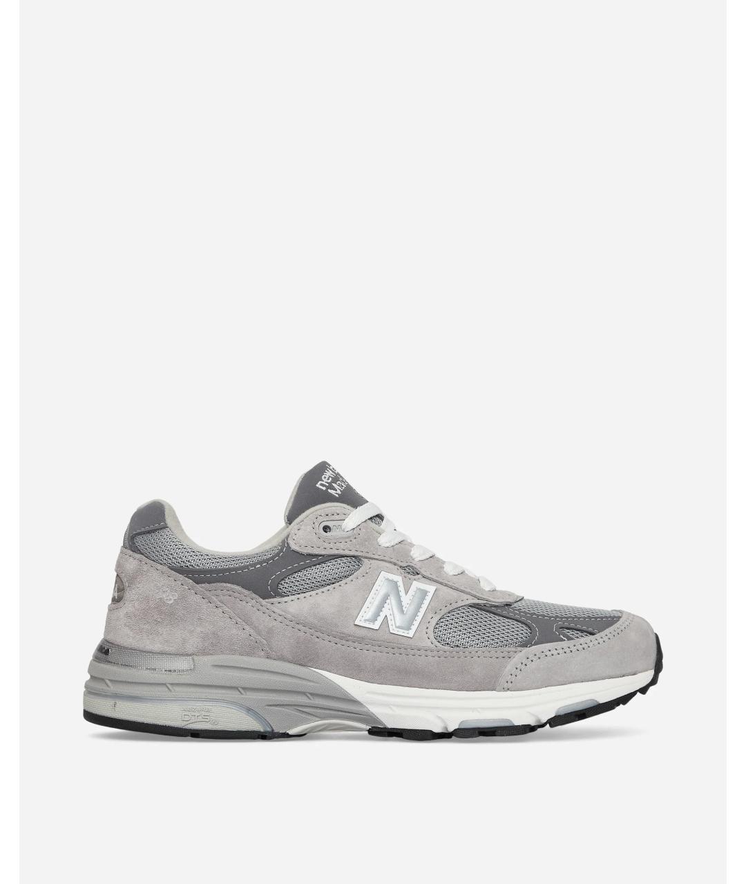 NEW BALANCE Серые кожаные кроссовки, фото 4