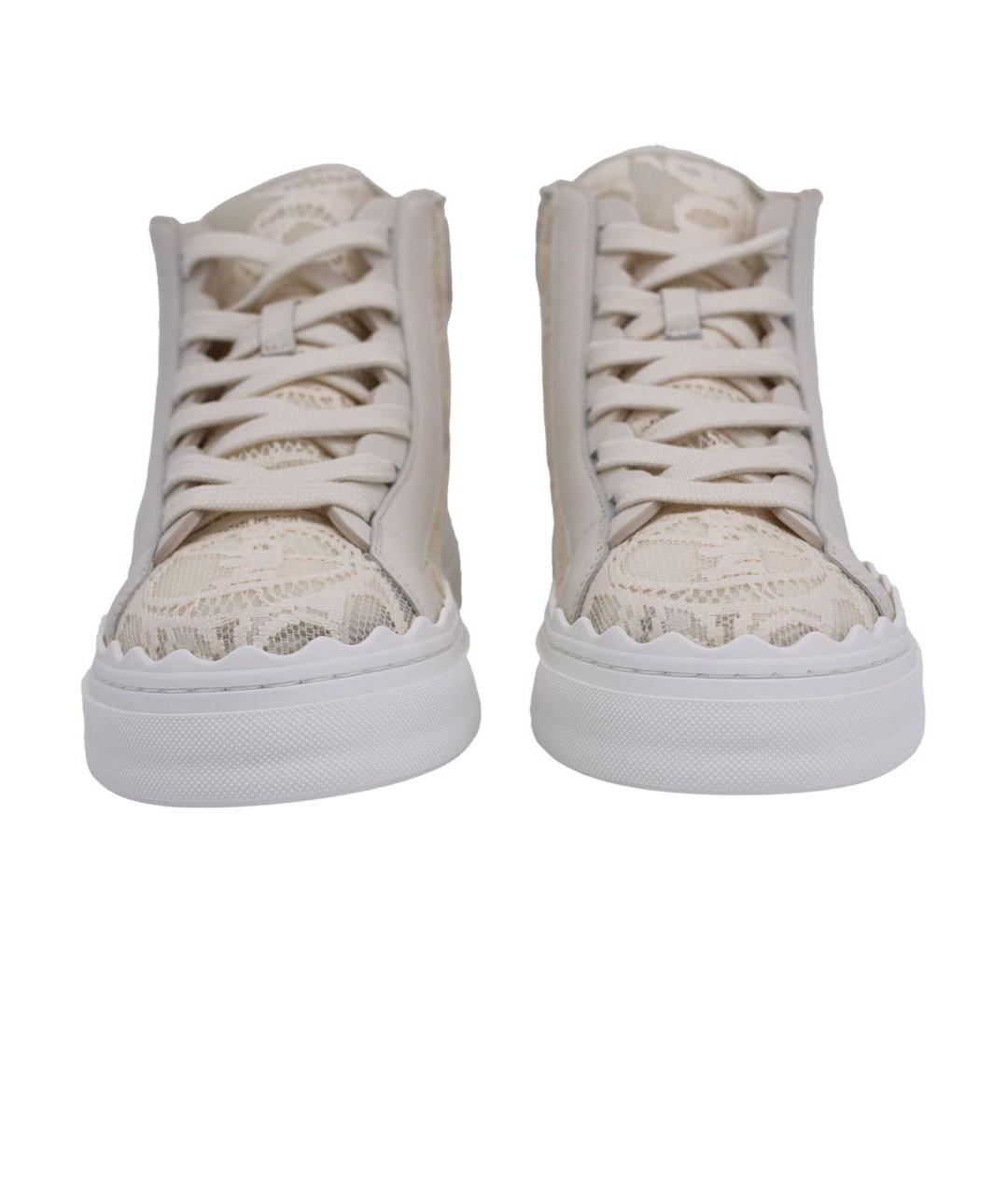 CHLOE Бежевые текстильные кеды, фото 2