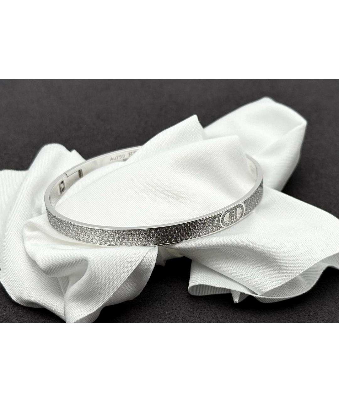 HERMES Серебрянный браслет из белого золота, фото 3