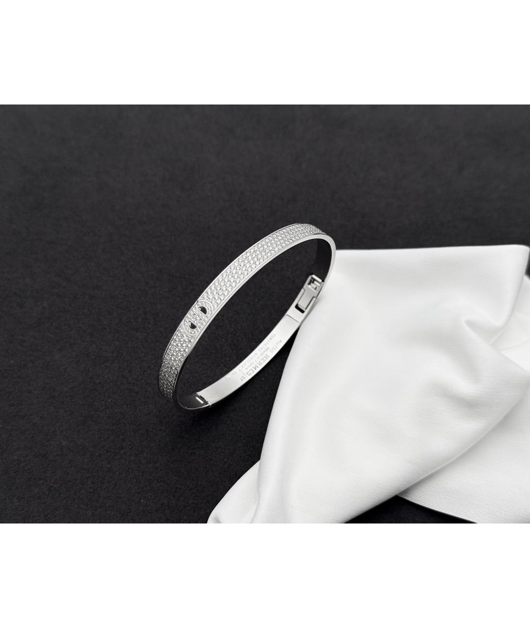 HERMES Серебрянный браслет из белого золота, фото 4