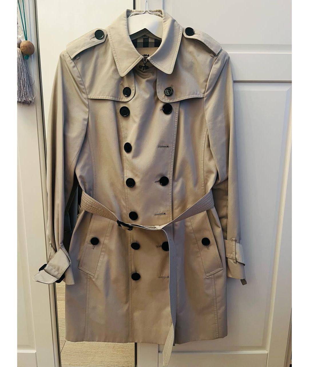 BURBERRY Бежевый хлопковый тренч/плащ, фото 6