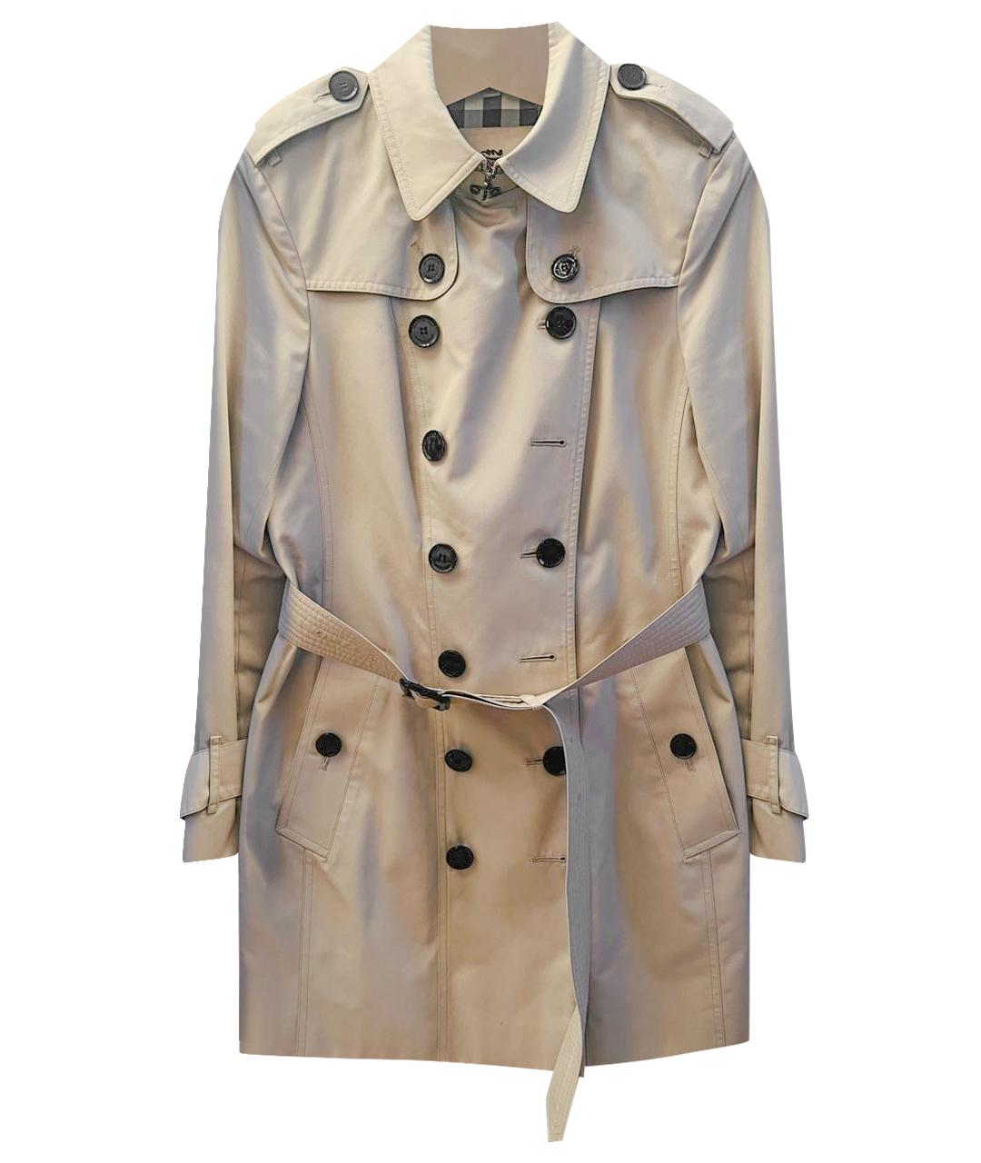 BURBERRY Бежевый хлопковый тренч/плащ, фото 1