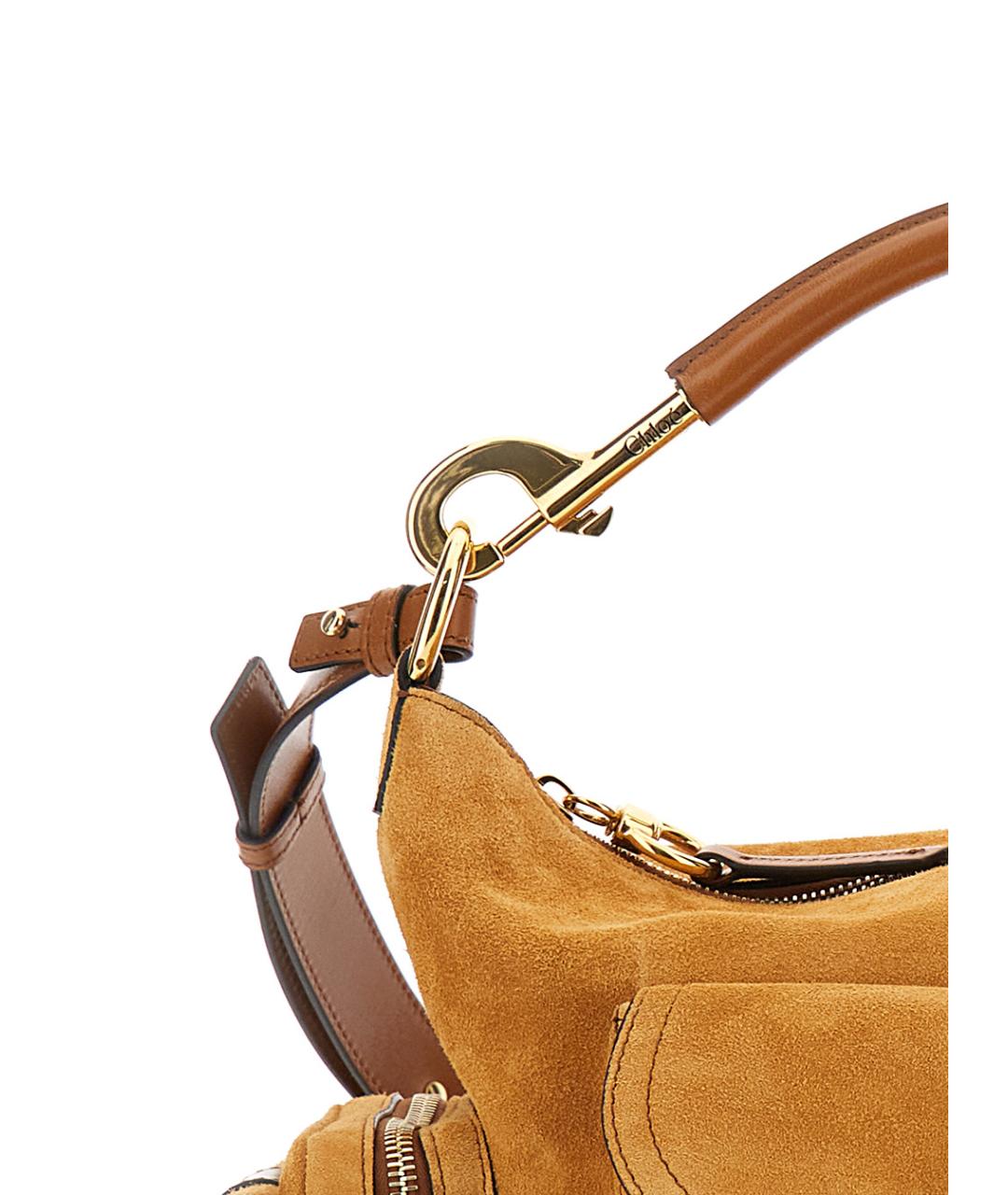 CHLOE Коричневая замшевая сумка через плечо, фото 3