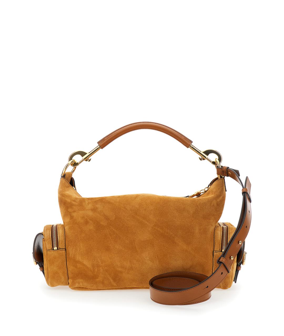 CHLOE Коричневая замшевая сумка через плечо, фото 2