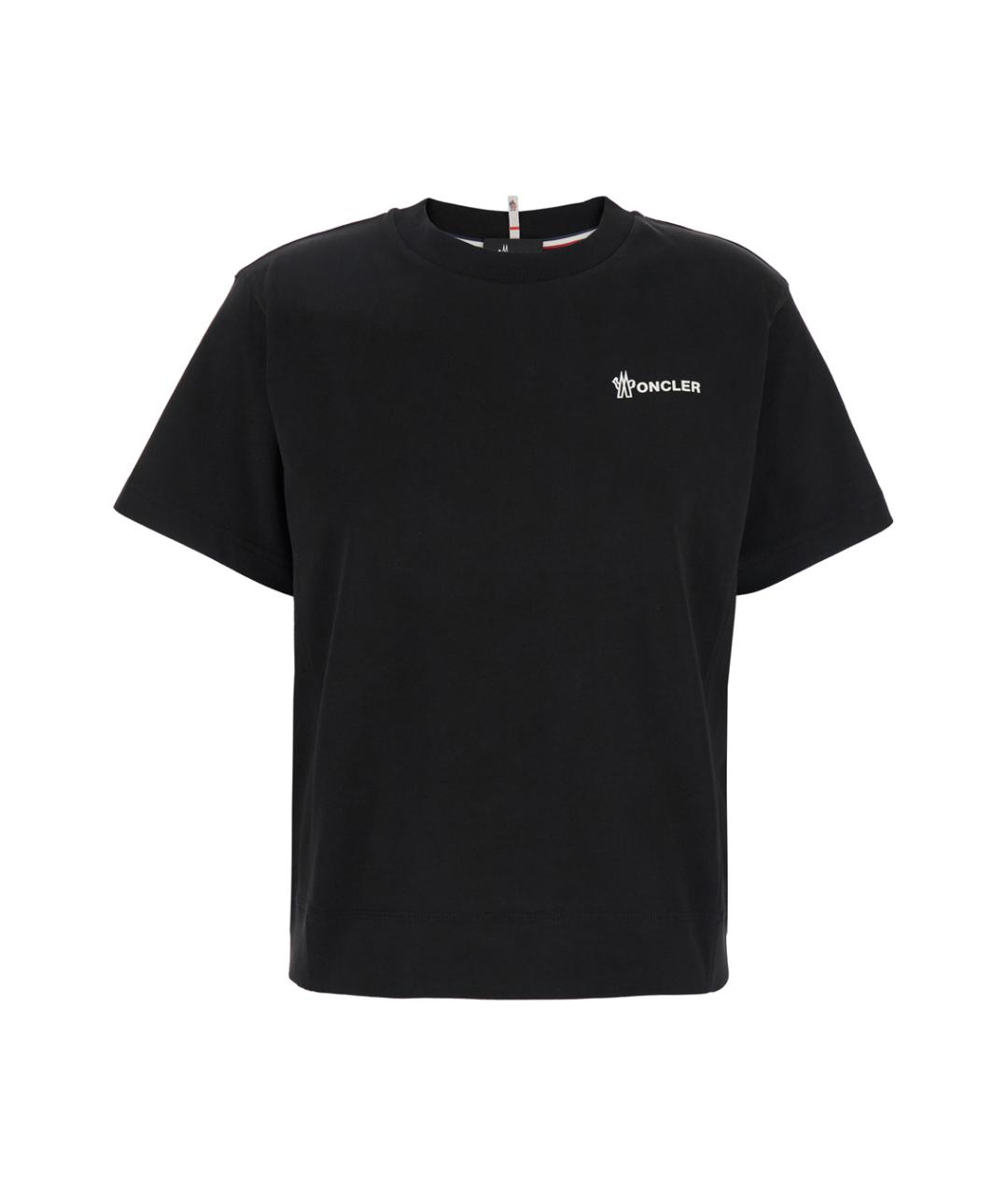 MONCLER GRENOBLE Черная хлопковая футболка, фото 1