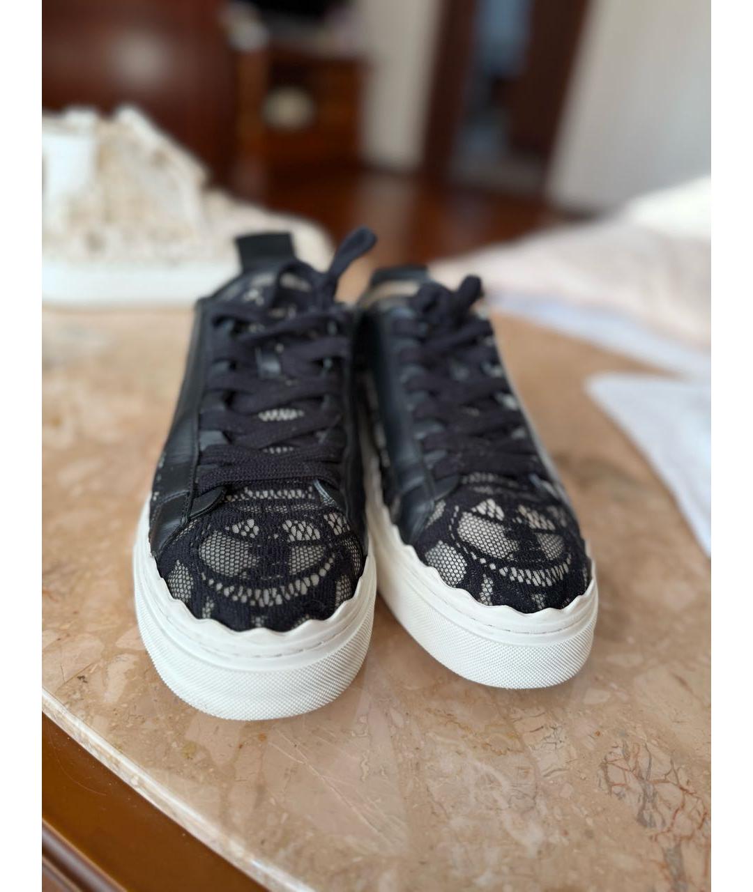 CHLOE Черные текстильные кеды, фото 5