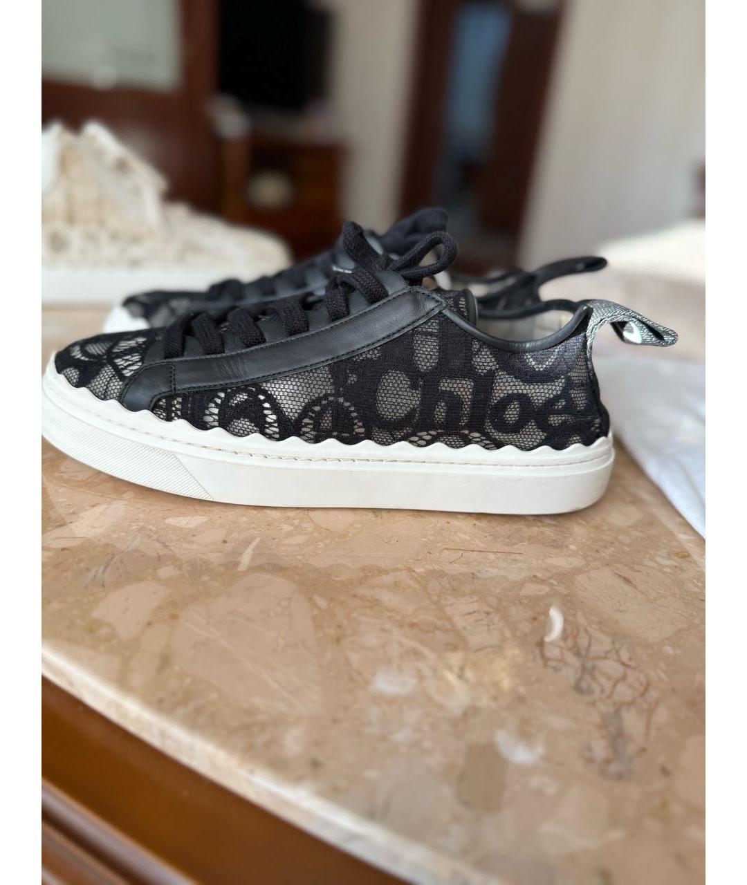 CHLOE Черные текстильные кеды, фото 3