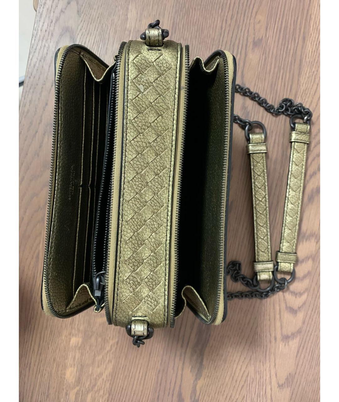 BOTTEGA VENETA Хаки кожаная сумка через плечо, фото 2