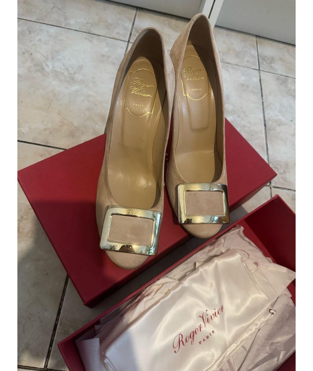 ROGER VIVIER Розовые замшевые туфли, фото 3