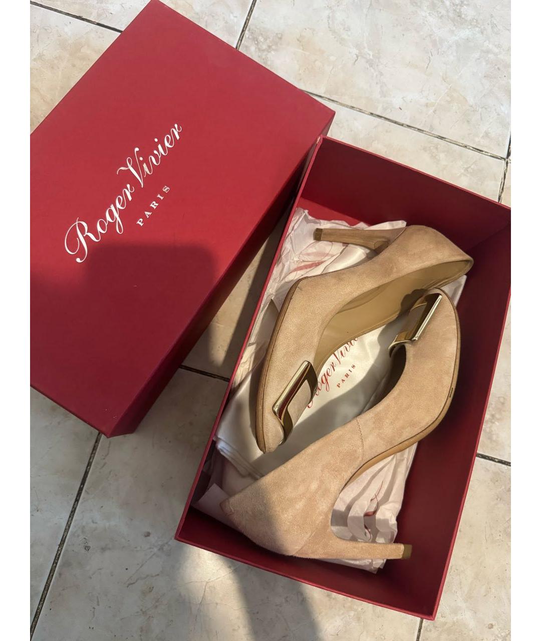 ROGER VIVIER Розовые замшевые туфли, фото 4