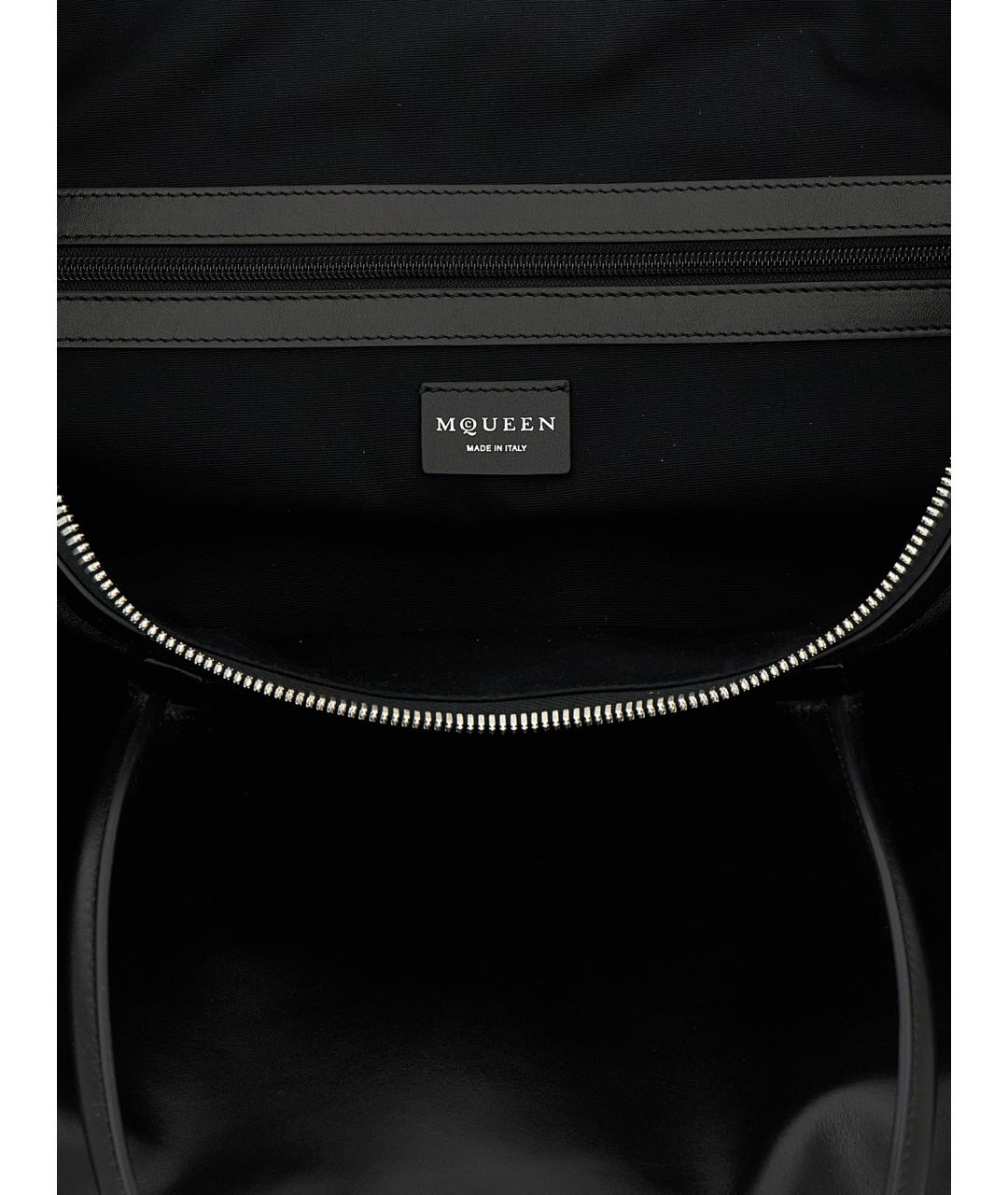 ALEXANDER MCQUEEN Черная кожаная сумка через плечо, фото 4