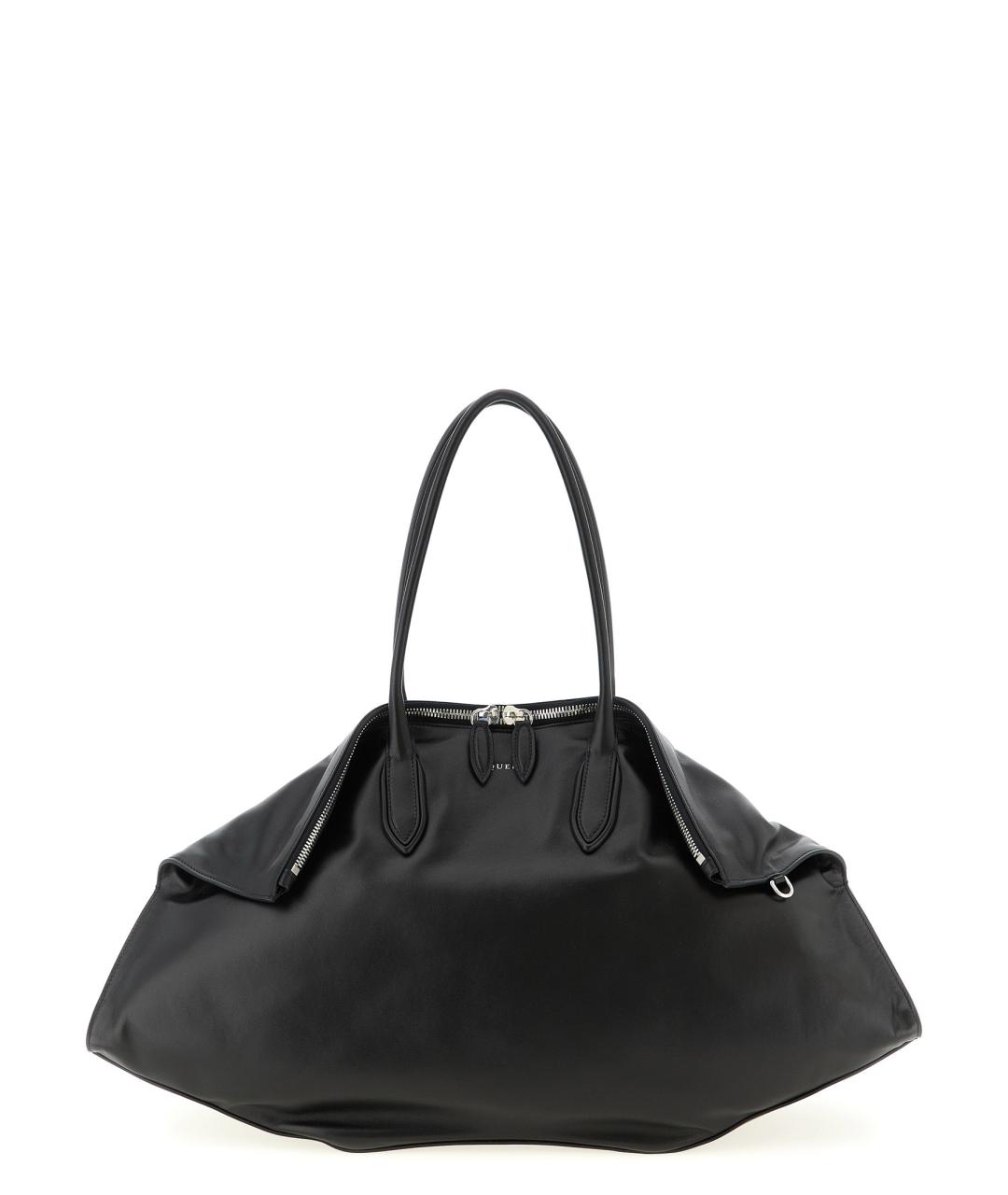 ALEXANDER MCQUEEN Черная кожаная сумка через плечо, фото 1