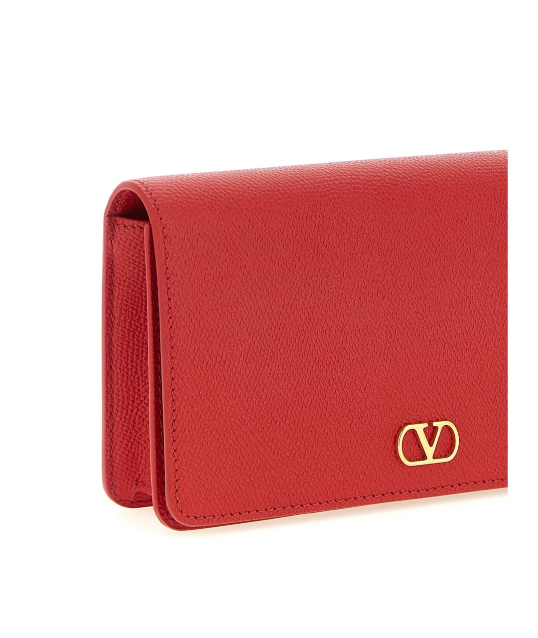 VALENTINO Красная кожаная сумка через плечо, фото 3
