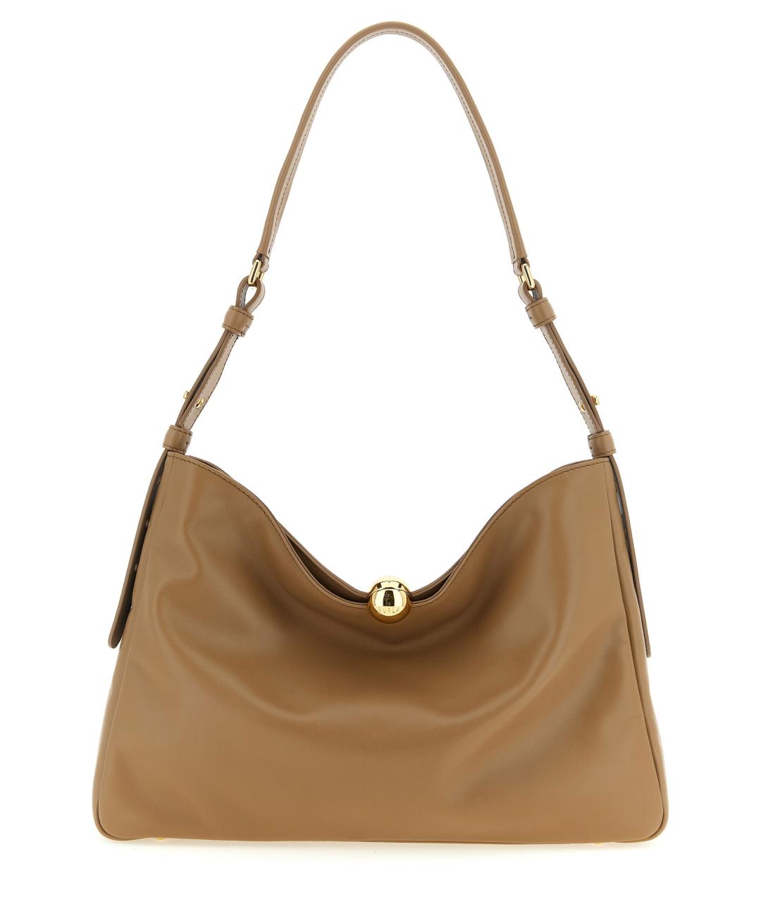 FURLA Бежевая кожаная сумка через плечо, фото 1