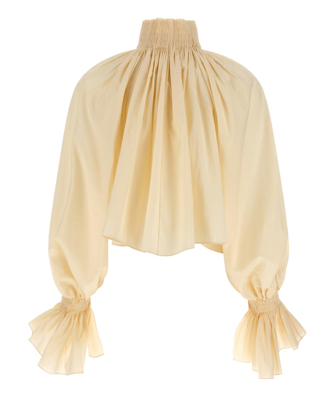 KHAITE Бежевая хлопковая блузы, фото 2