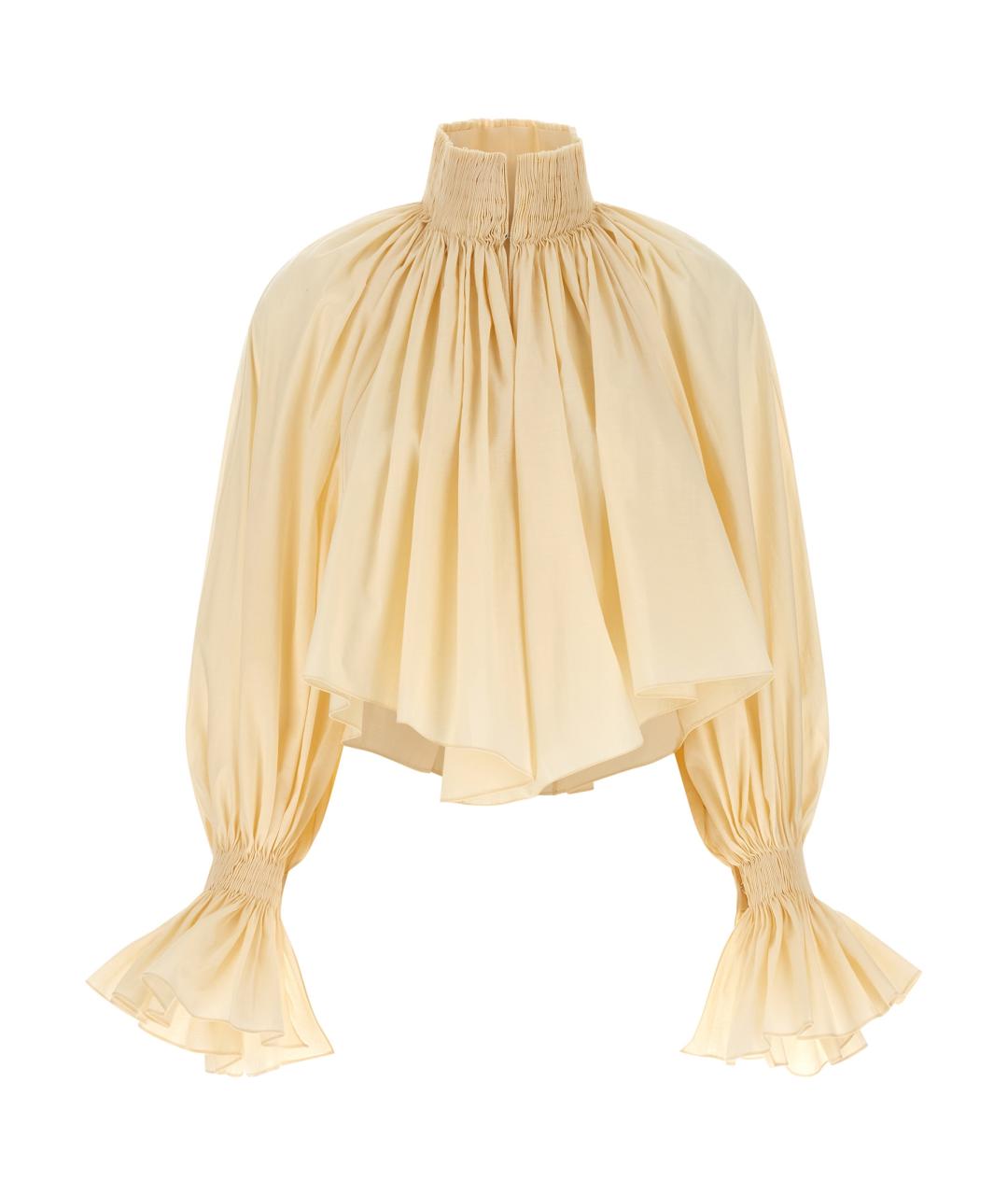 KHAITE Бежевая хлопковая блузы, фото 1