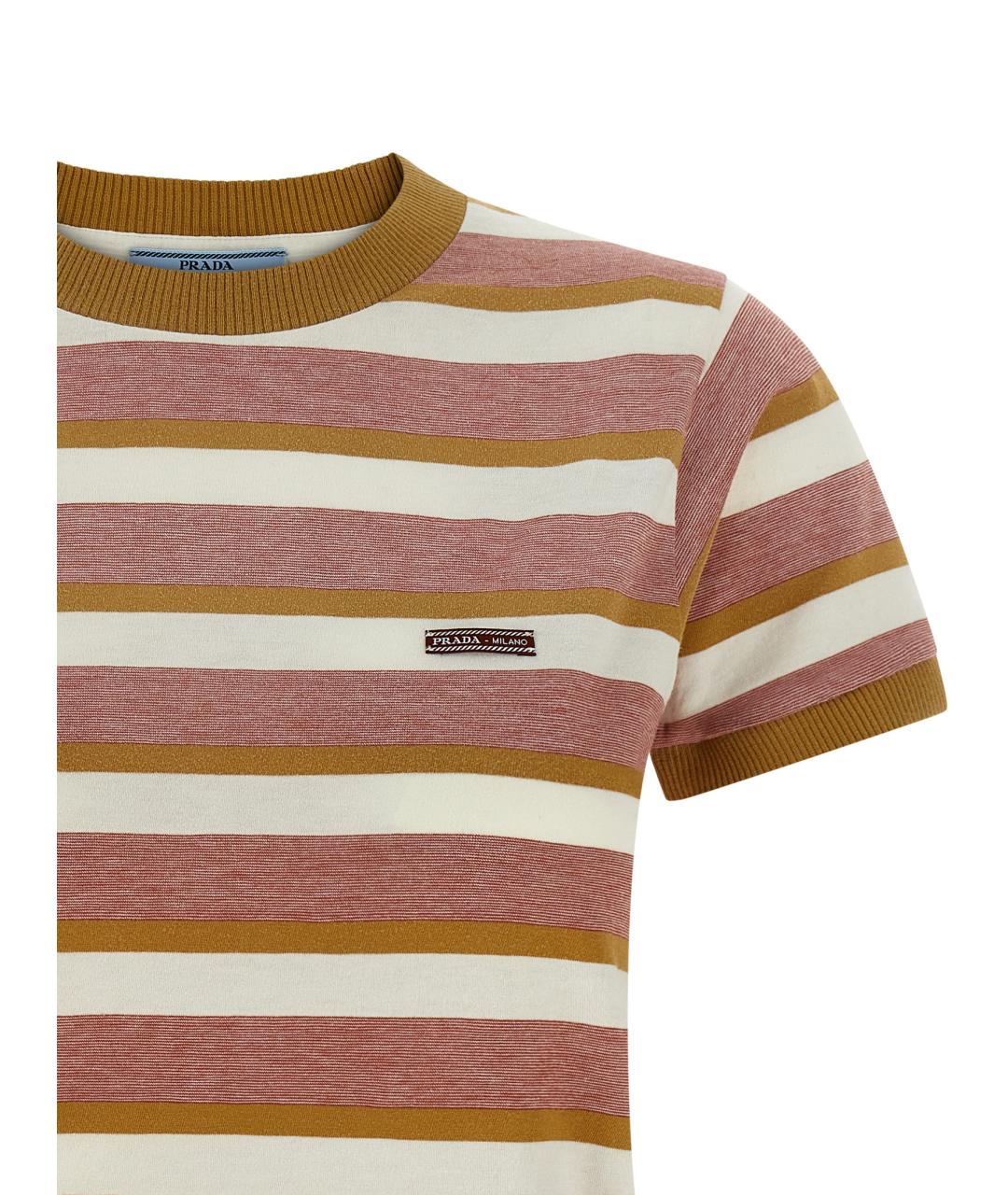 PRADA Мульти хлопковая футболка, фото 3
