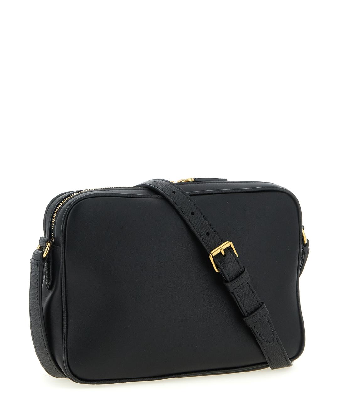VALENTINO Черная кожаная сумка на плечо, фото 2
