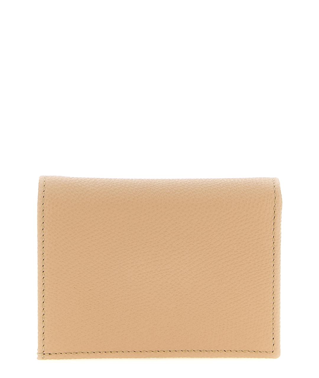 VALENTINO Бежевый кожаный кошелек, фото 2