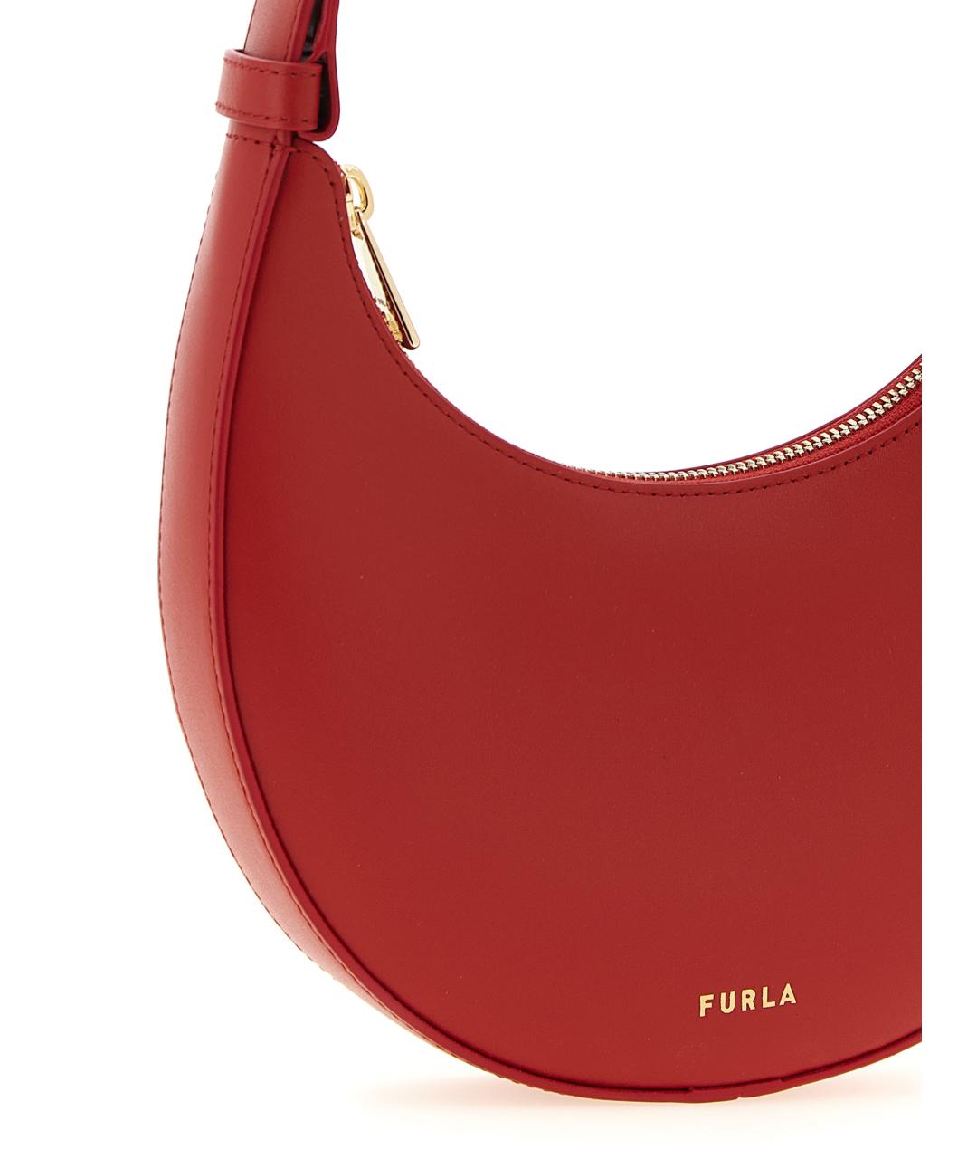 FURLA Красная кожаная сумка через плечо, фото 3