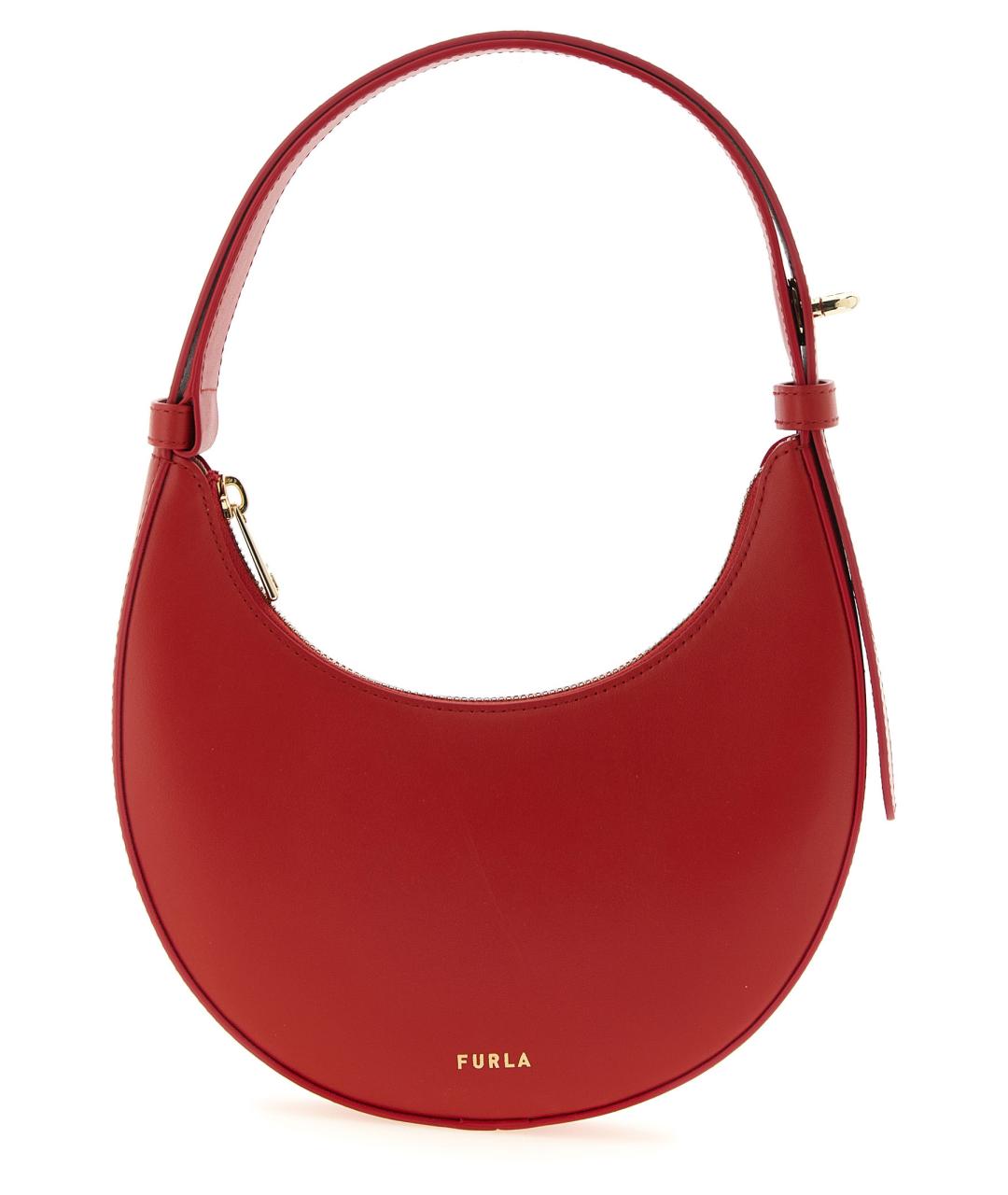 FURLA Красная кожаная сумка через плечо, фото 1