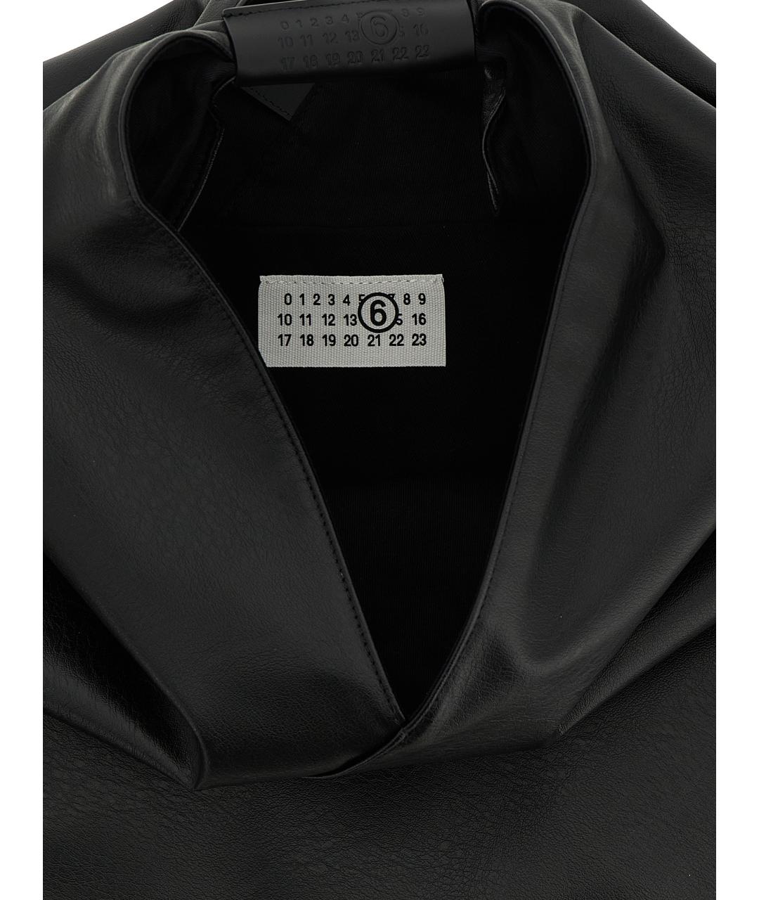 MM6 MAISON MARGIELA Черная сумка тоут из искусственной кожи, фото 4
