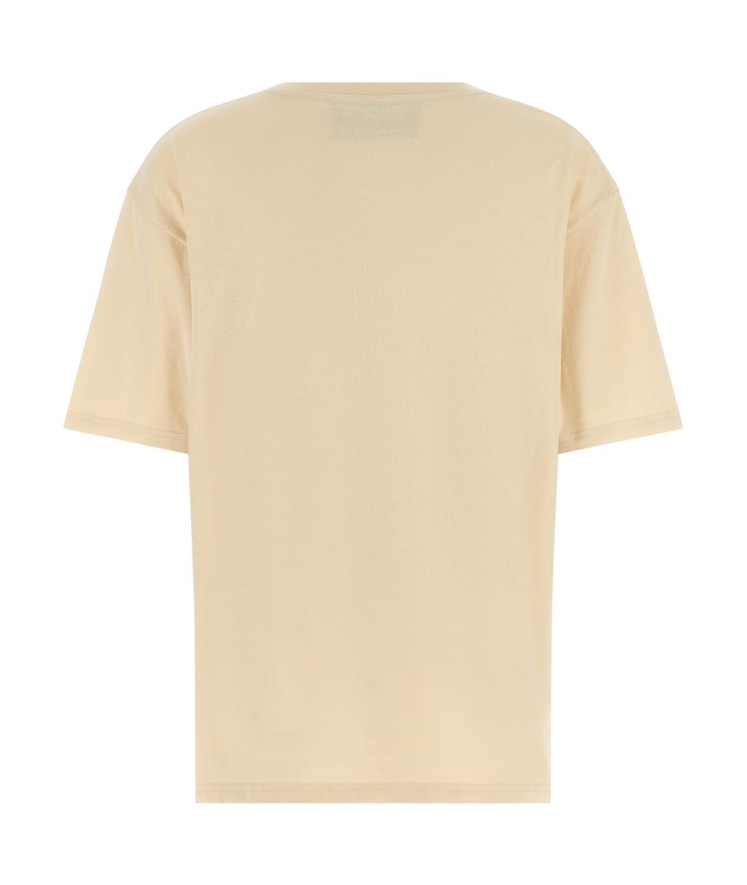 VALENTINO Бежевая хлопковая футболка, фото 2