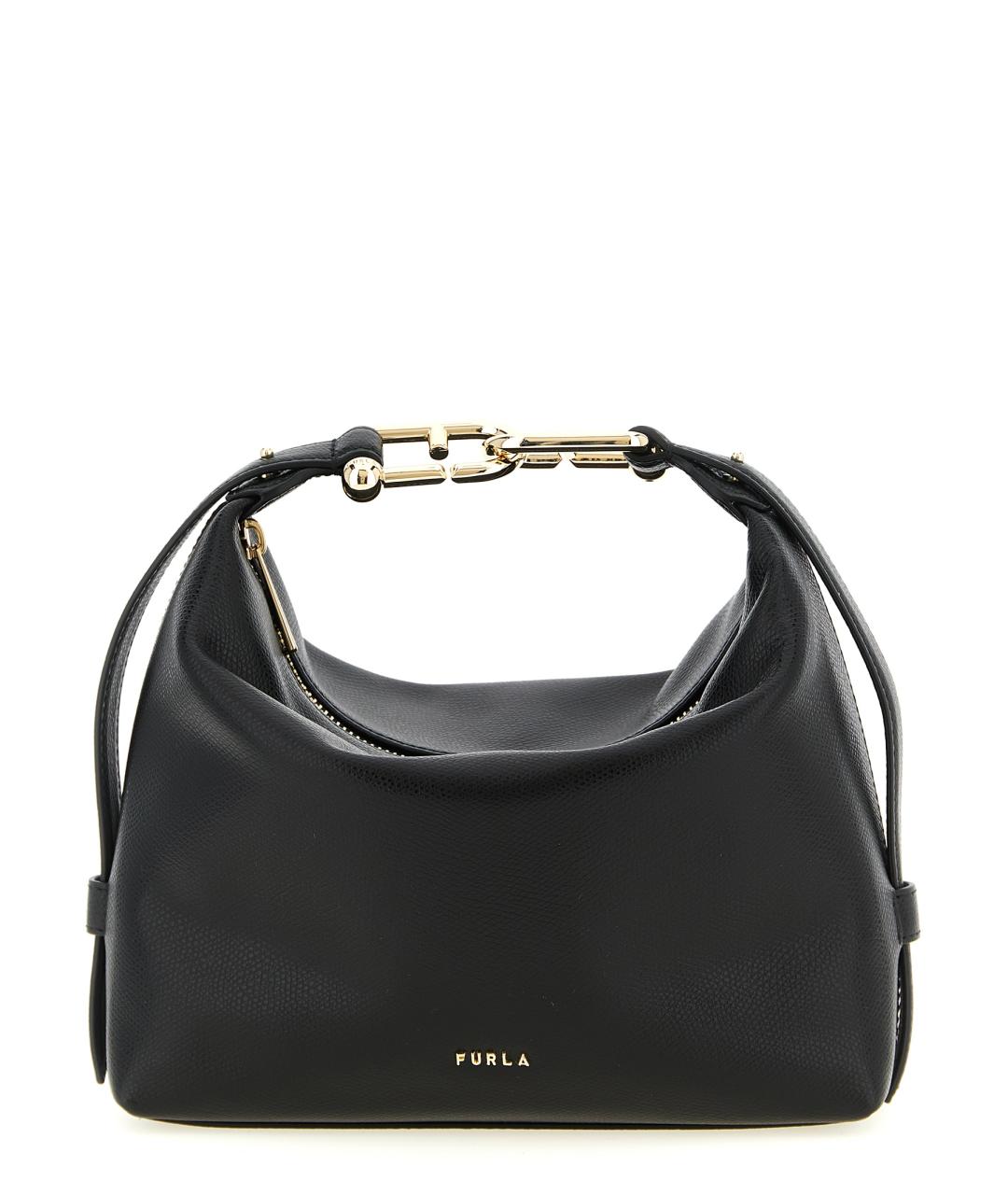 FURLA Черная кожаная сумка через плечо, фото 1