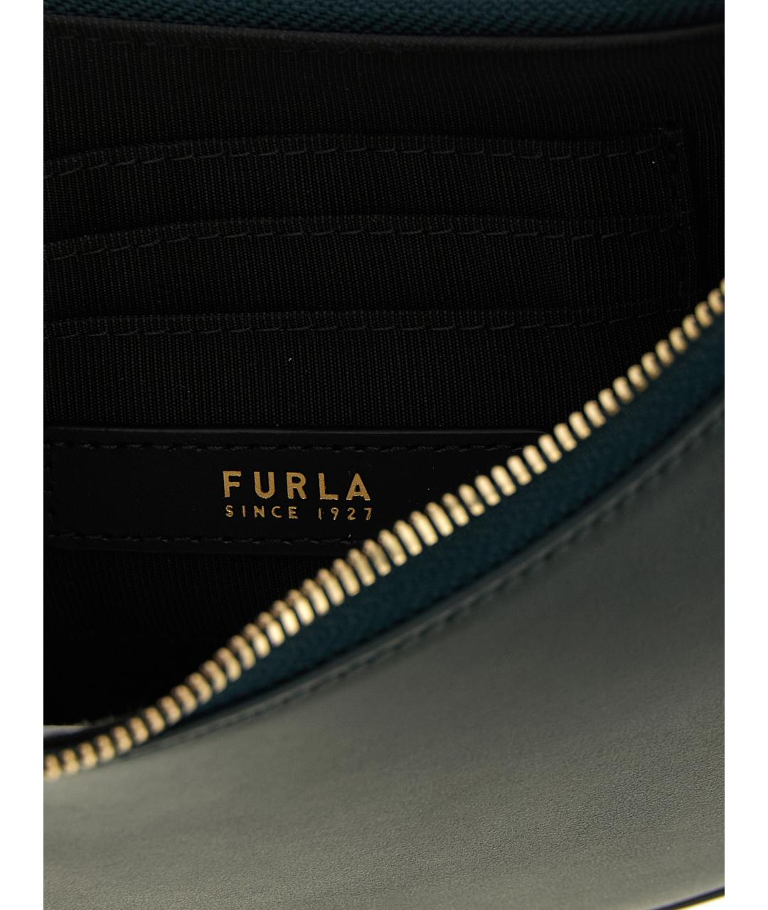 FURLA Зеленая кожаная сумка через плечо, фото 4