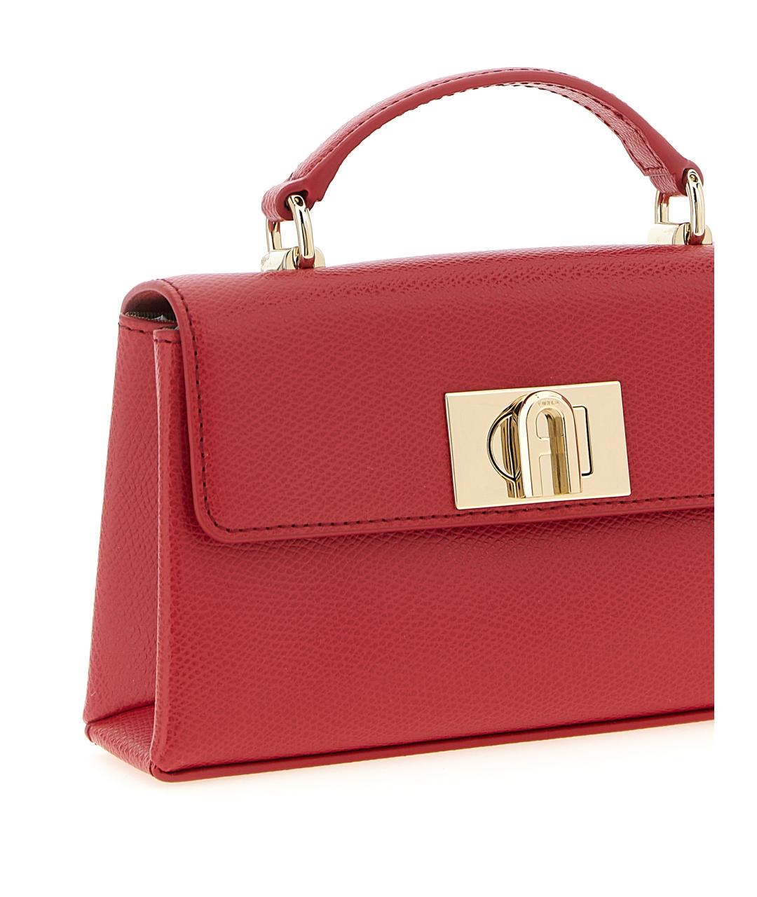 FURLA Красная кожаная сумка через плечо, фото 3