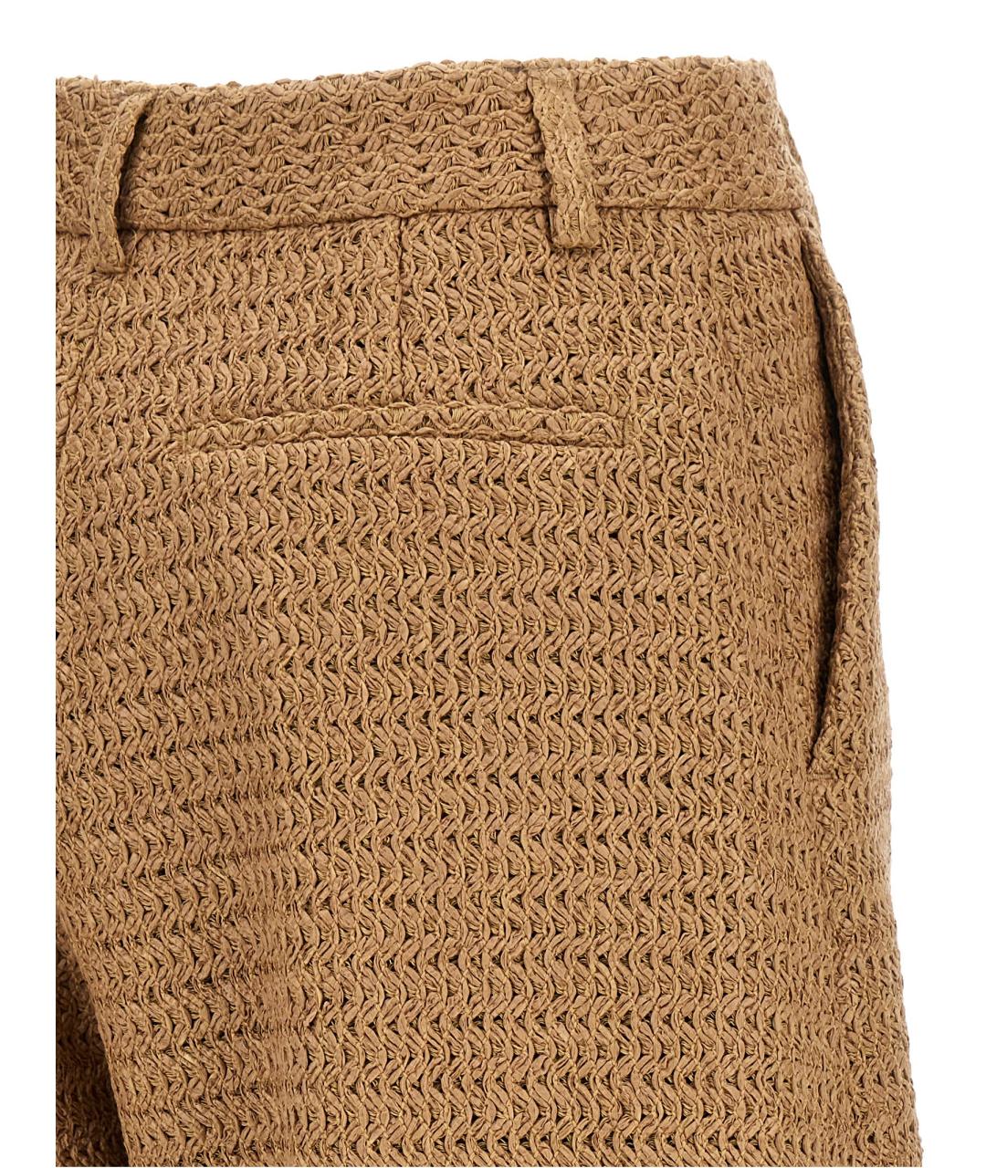 GIUSEPPE DI MORABITO Бежевые полиамидовые прямые брюки, фото 4