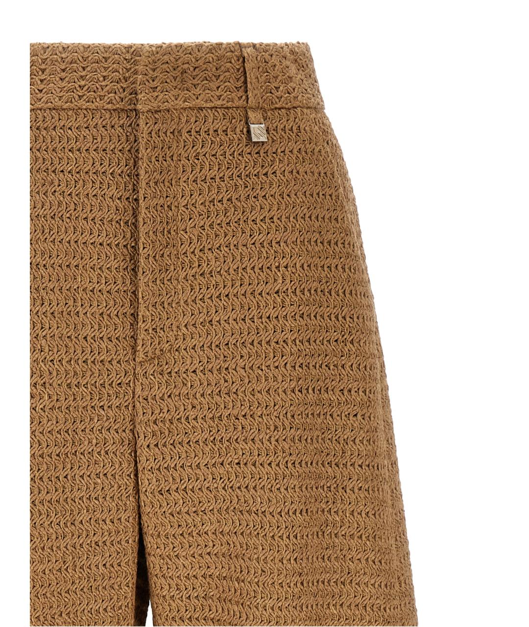 GIUSEPPE DI MORABITO Бежевые полиамидовые прямые брюки, фото 3