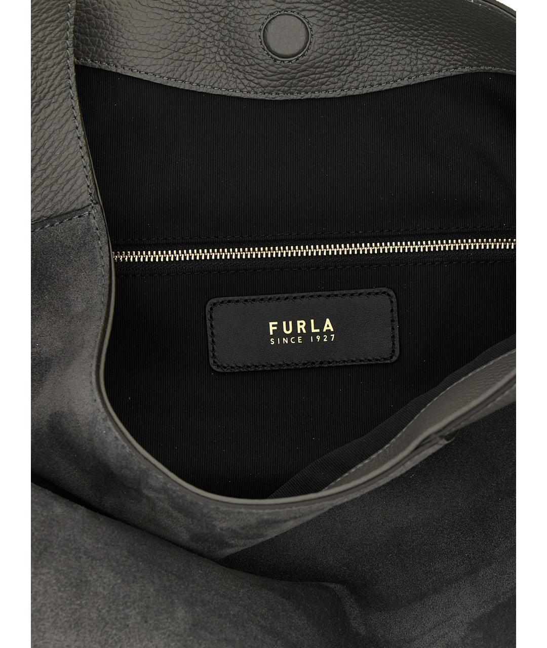 FURLA Серая замшевая сумка через плечо, фото 4