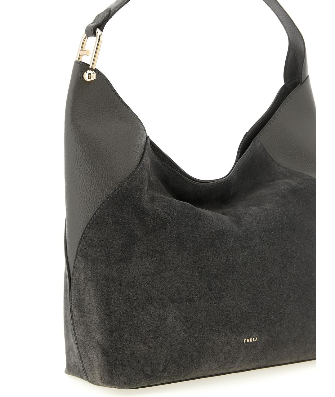 FURLA Серая замшевая сумка через плечо, фото 3