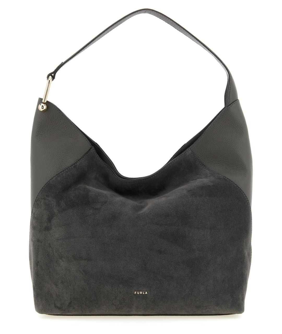 FURLA Серая замшевая сумка через плечо, фото 1