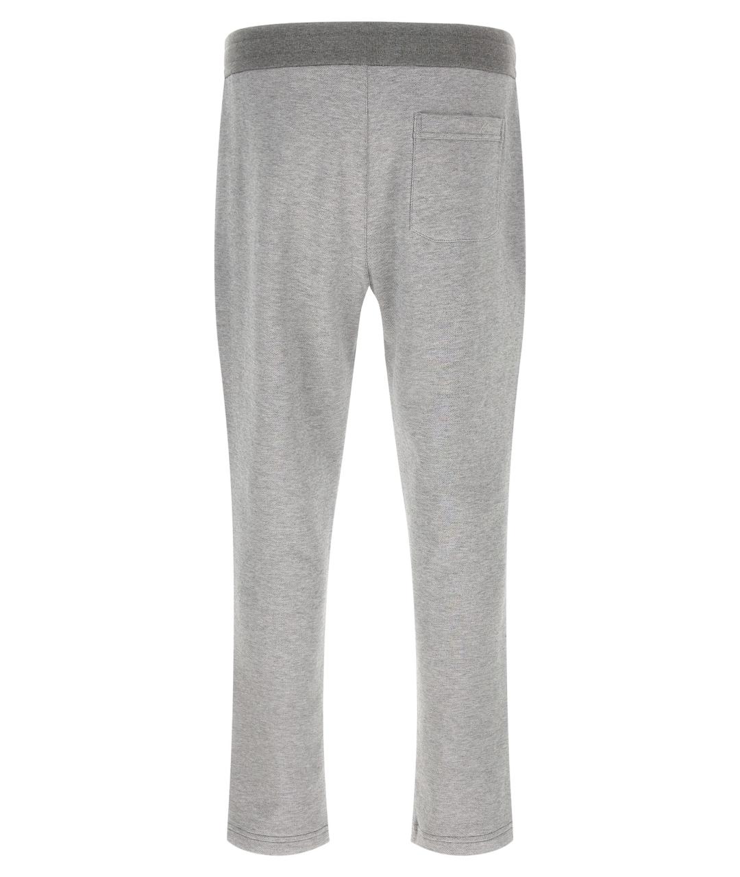 BRIONI Серые хлопковые повседневные брюки, фото 2