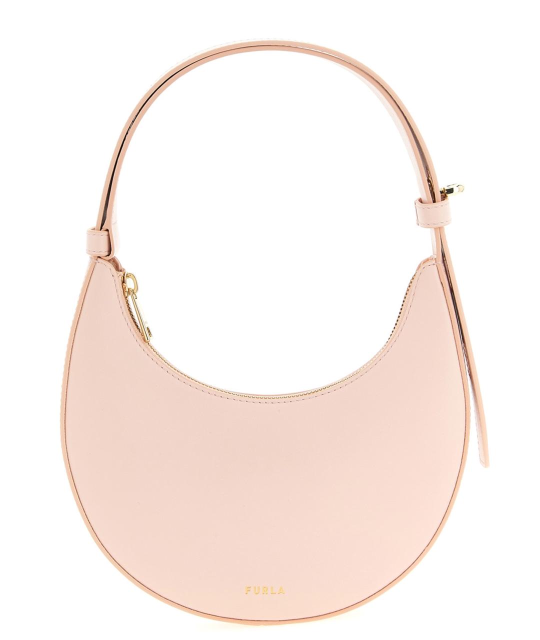 FURLA Розовая кожаная сумка через плечо, фото 1