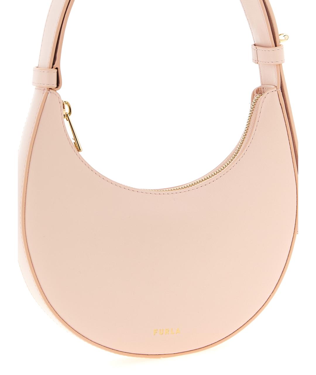 FURLA Розовая кожаная сумка через плечо, фото 3