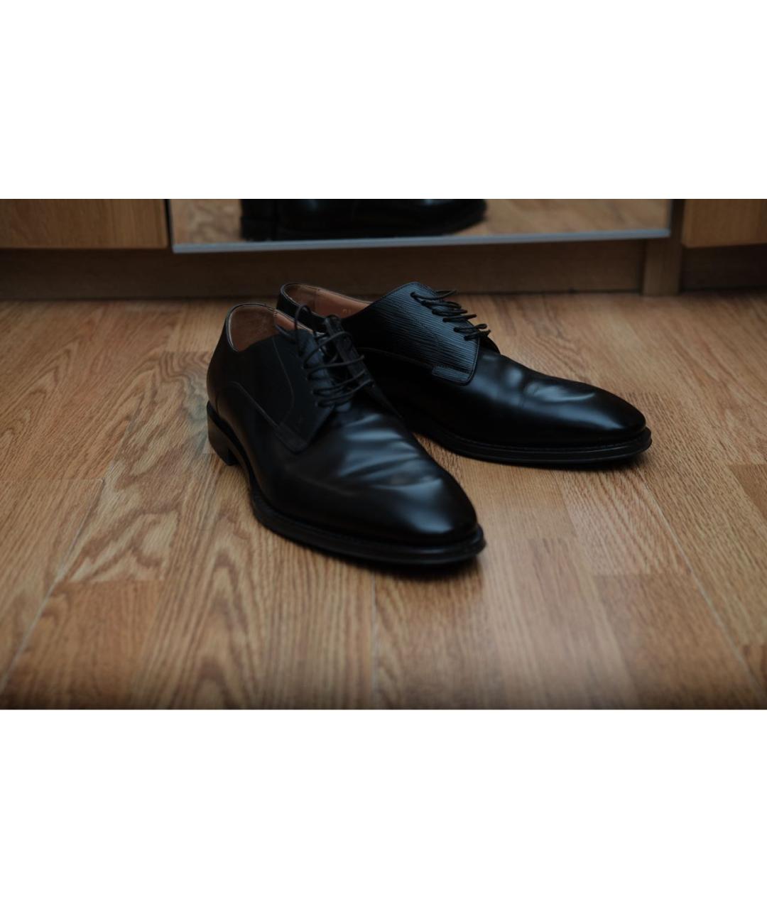 LOUIS VUITTON Черные кожаные туфли, фото 2