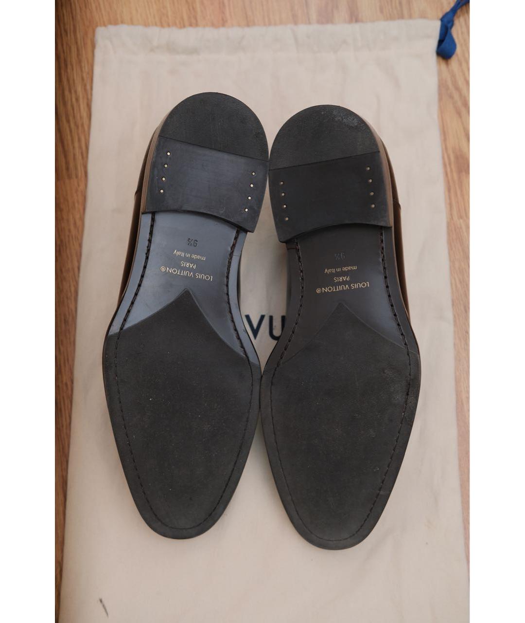 LOUIS VUITTON Черные кожаные туфли, фото 7