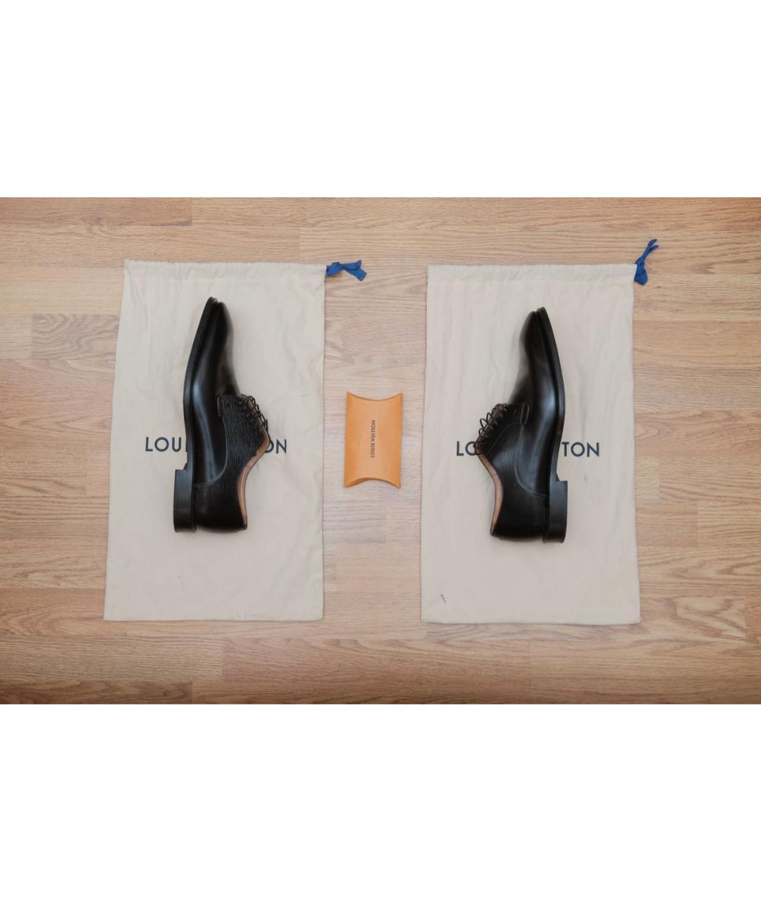 LOUIS VUITTON Черные кожаные туфли, фото 4